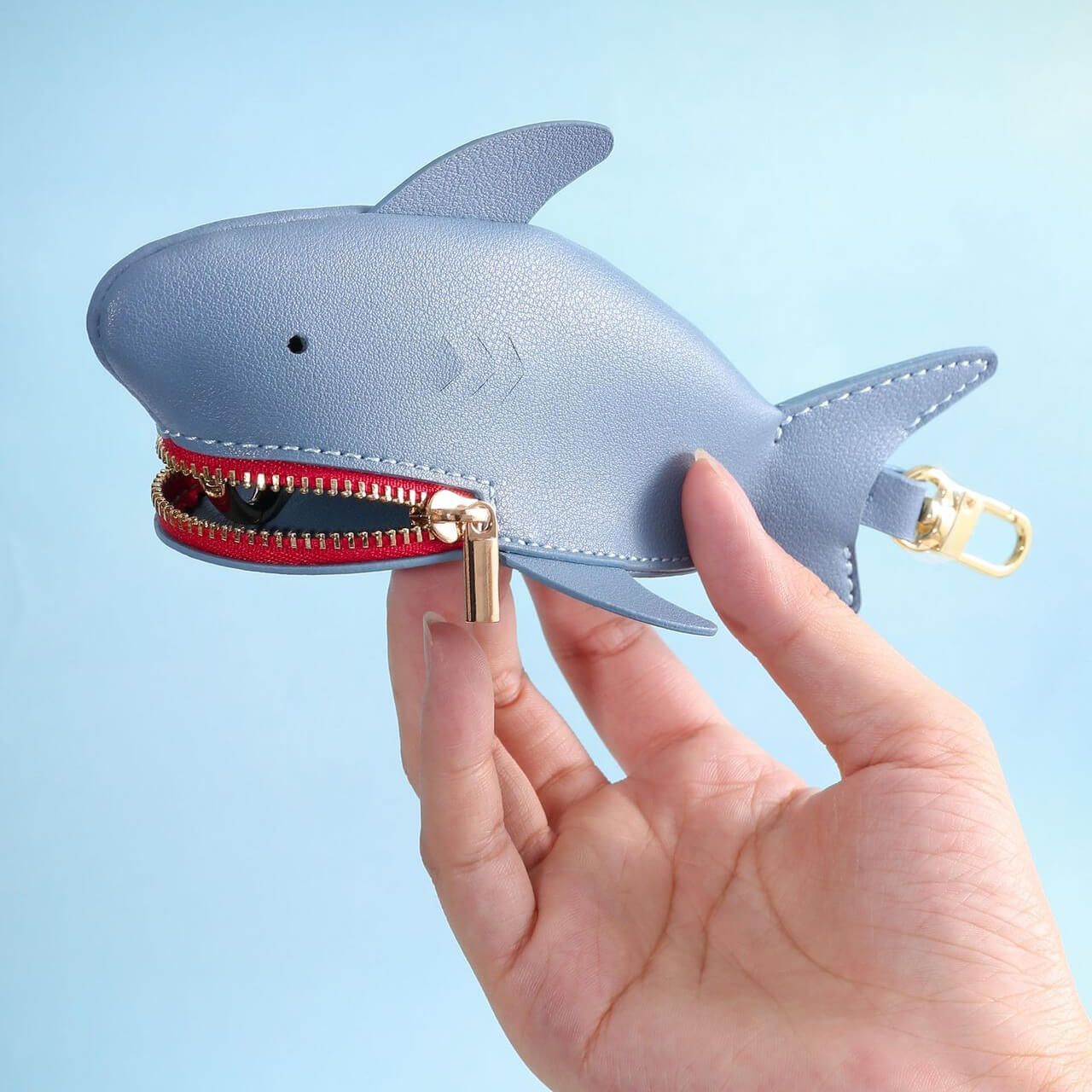 NEW【全車種】カラビナ付きシャークジッパーキーケース